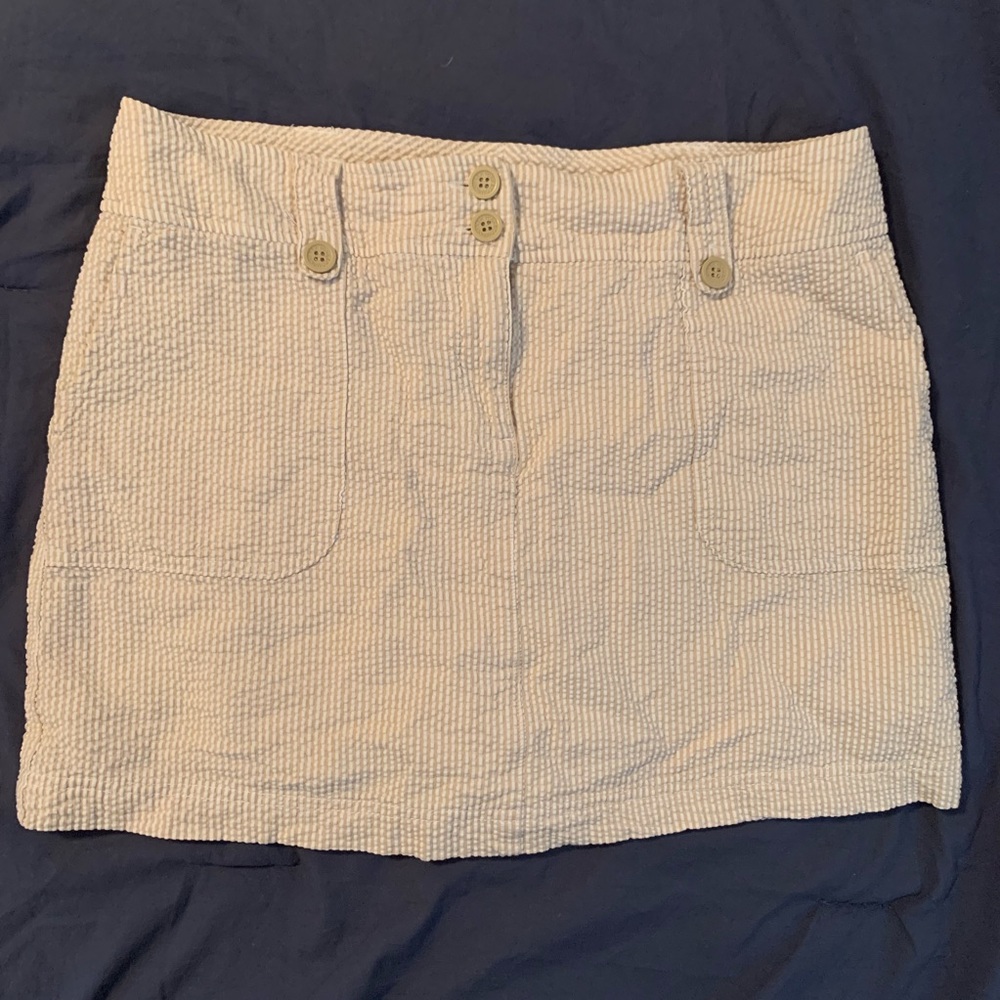 Tan and white seersucker skort ny&c size 12